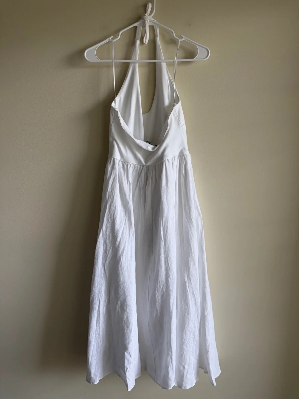 J.Crew Mixy Halter Dress Women S White Linen Cotton Maxi Pockets NWT